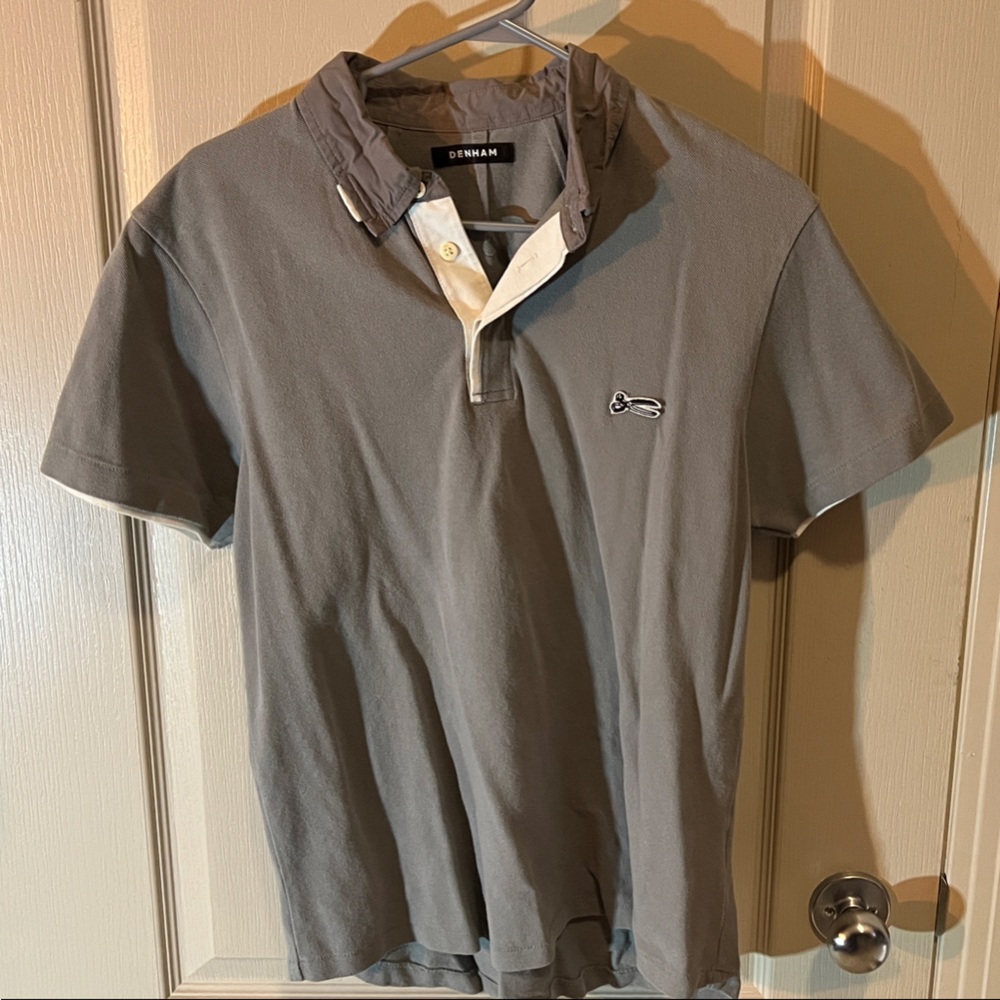 Denham Jeans Gray Polo Shirt for Men